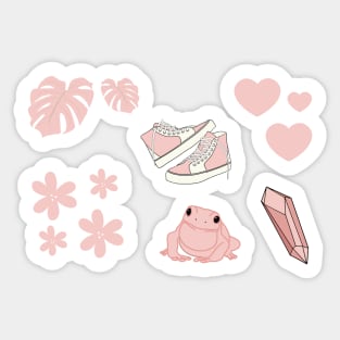 Cute Aesthetic Sticker Pack - Pastel Blush Pink Sticker